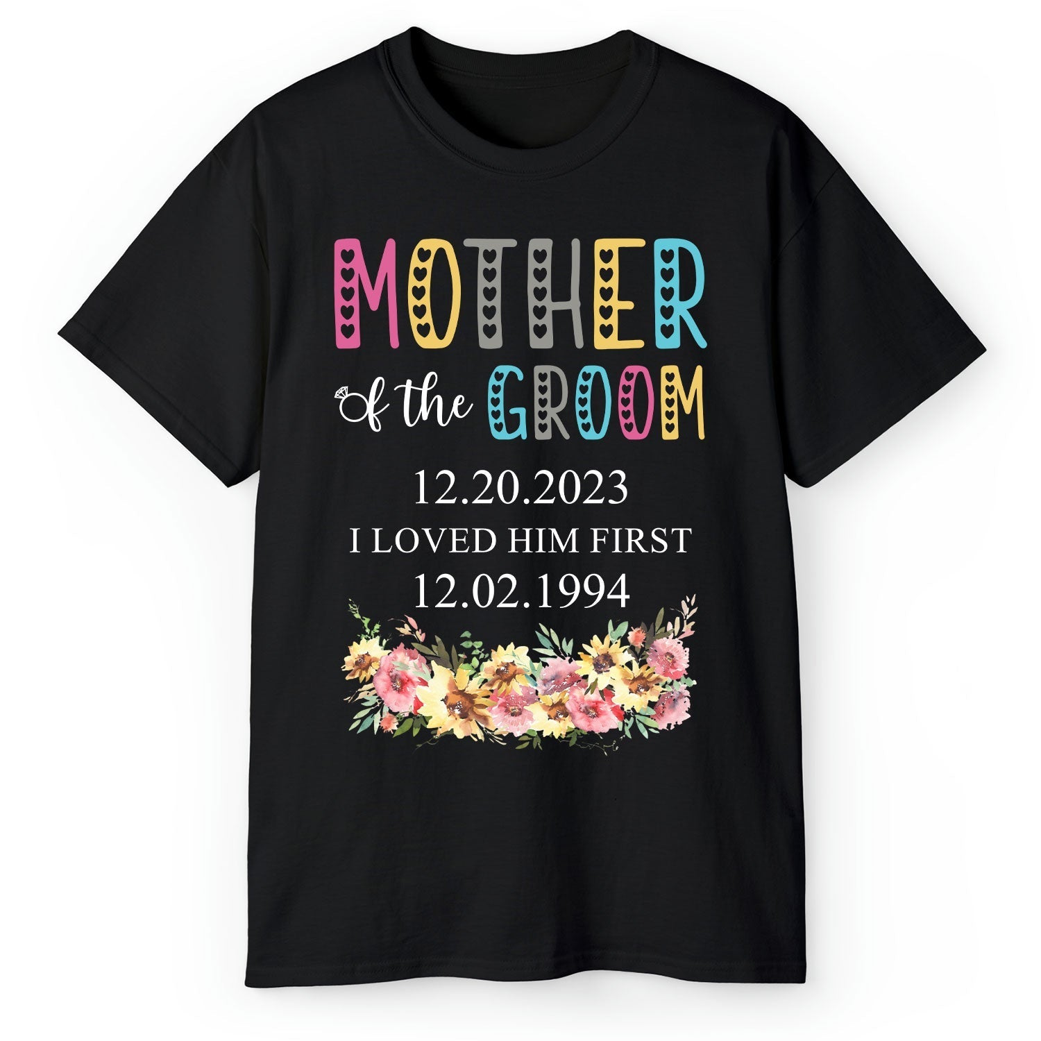 Mother Of The Groom Present - Personalized Wedding gift For Mother Of The Groom - Custom Tshirt - Elizabeth Fashions