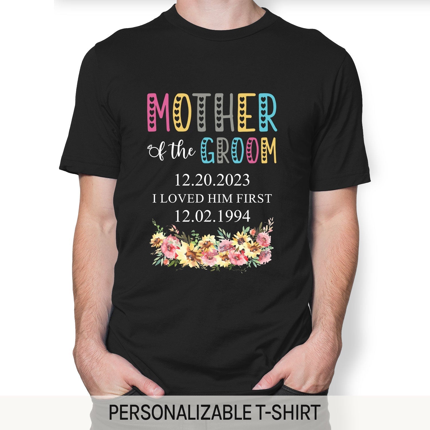 Mother Of The Groom Present - Personalized Wedding gift For Mother Of The Groom - Custom Tshirt - Elizabeth Fashions