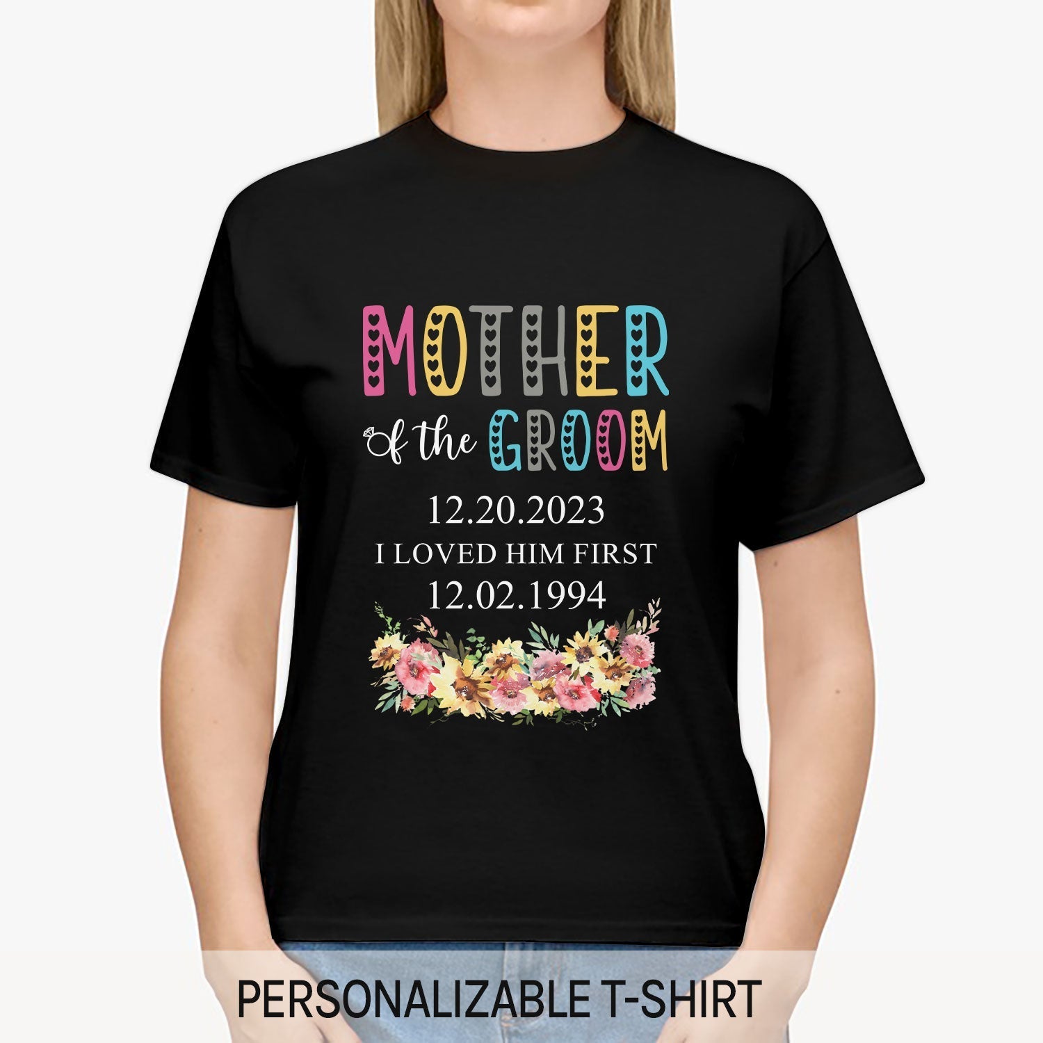 Mother Of The Groom Present - Personalized Wedding gift For Mother Of The Groom - Custom Tshirt - Elizabeth Fashions