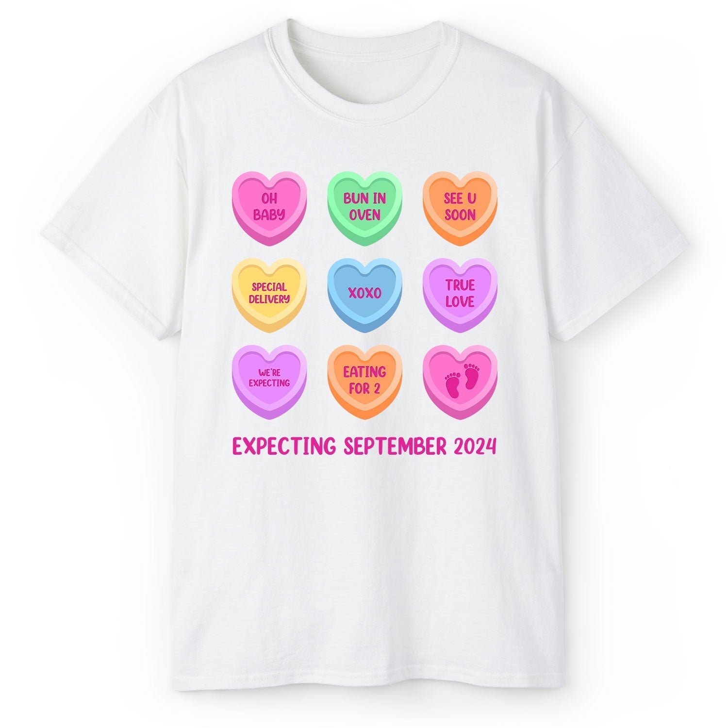 Pregnancy Valentine Shirt - Personalized Valentine's Day Pregnancy Announcement gift For Family - Custom Tshirt - Elizabeth Fashions