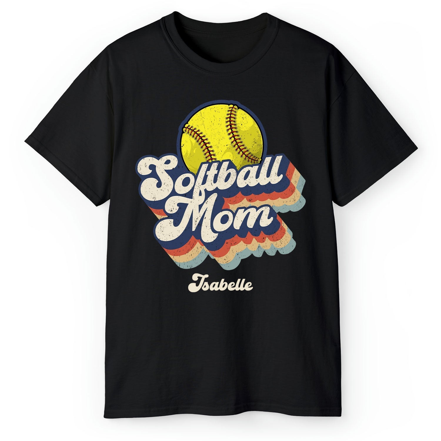 Softball Mom - Personalized gift For Softball Mom - Custom Tshirt - Elizabeth Fashions