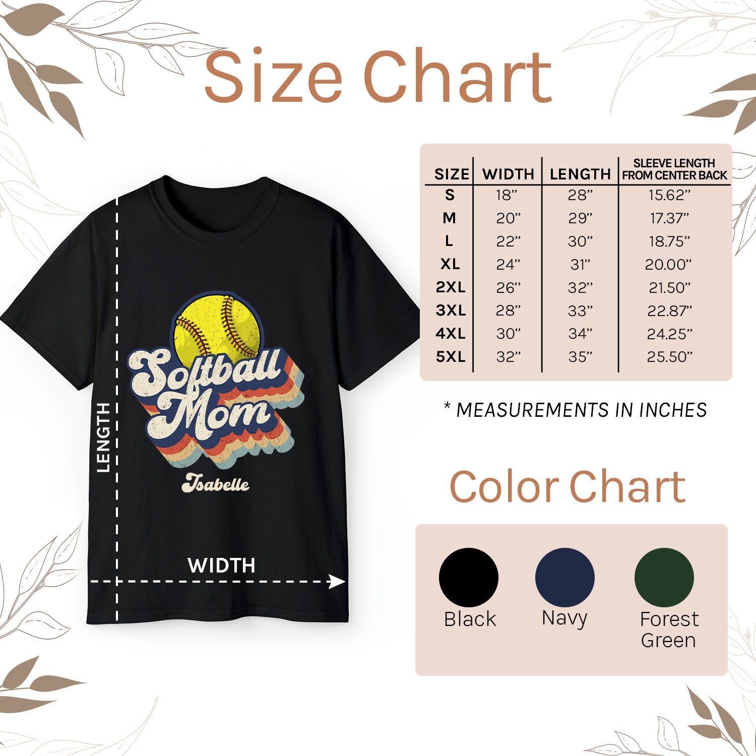 Softball Mom - Personalized gift For Softball Mom - Custom Tshirt - Elizabeth Fashions