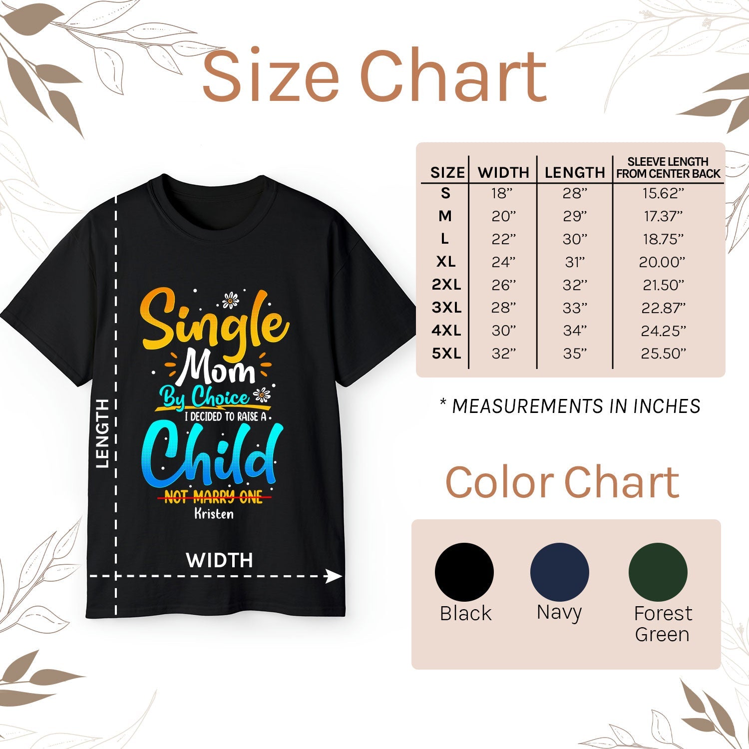 Single Mom By Choice - Personalized gift For Single Mom - Custom Tshirt - Elizabeth Fashions