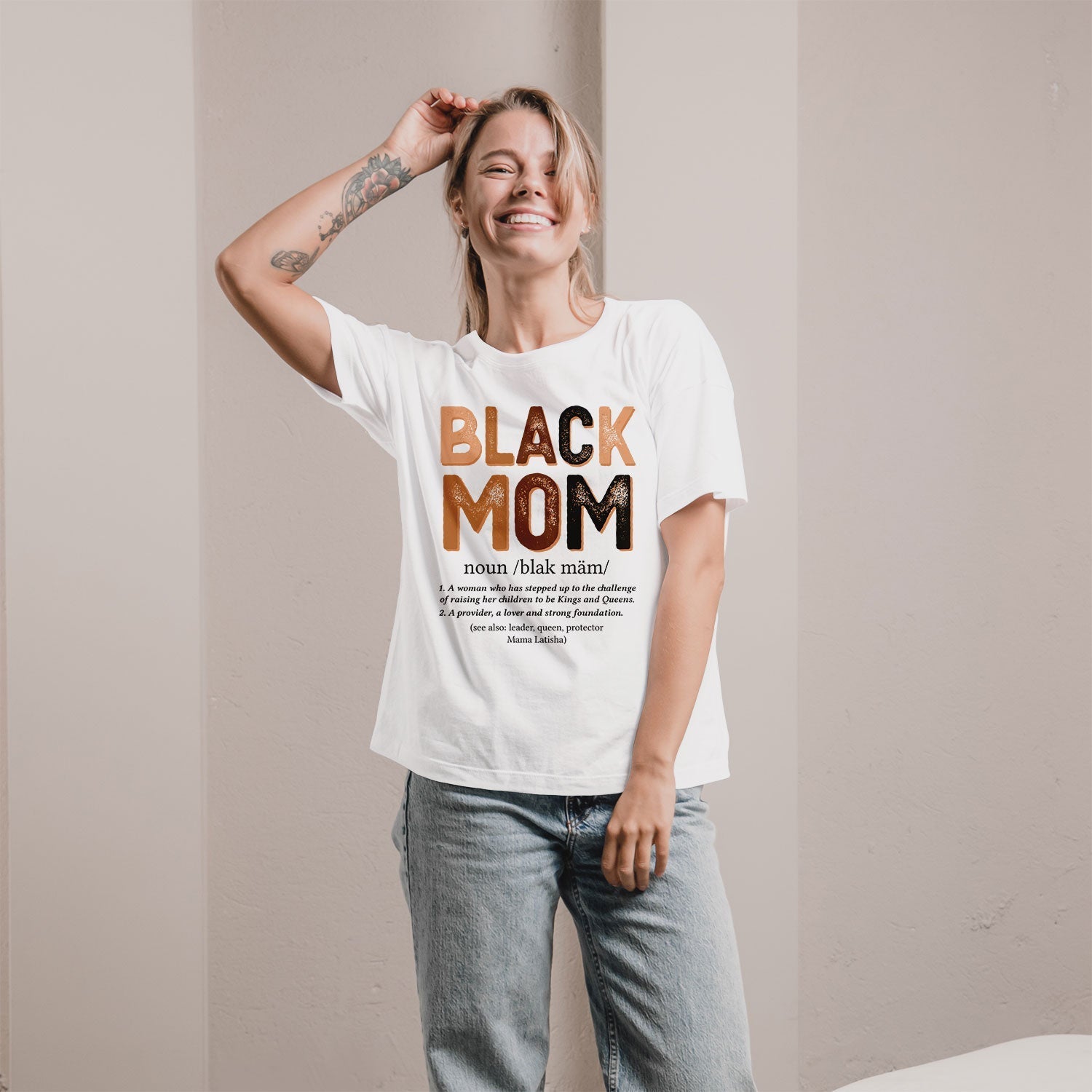 Black Mom - Personalized gift For Black Mom - Custom Tshirt - Elizabeth Fashions