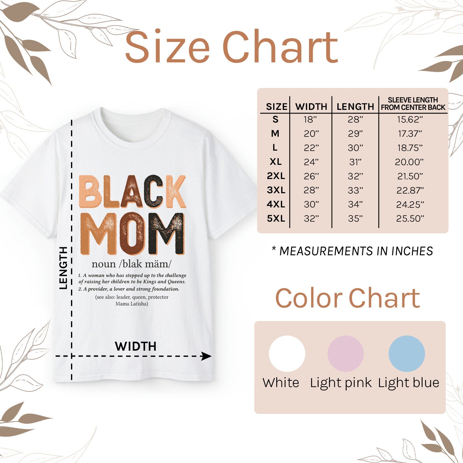 Black Mom - Personalized gift For Black Mom - Custom Tshirt - Elizabeth Fashions