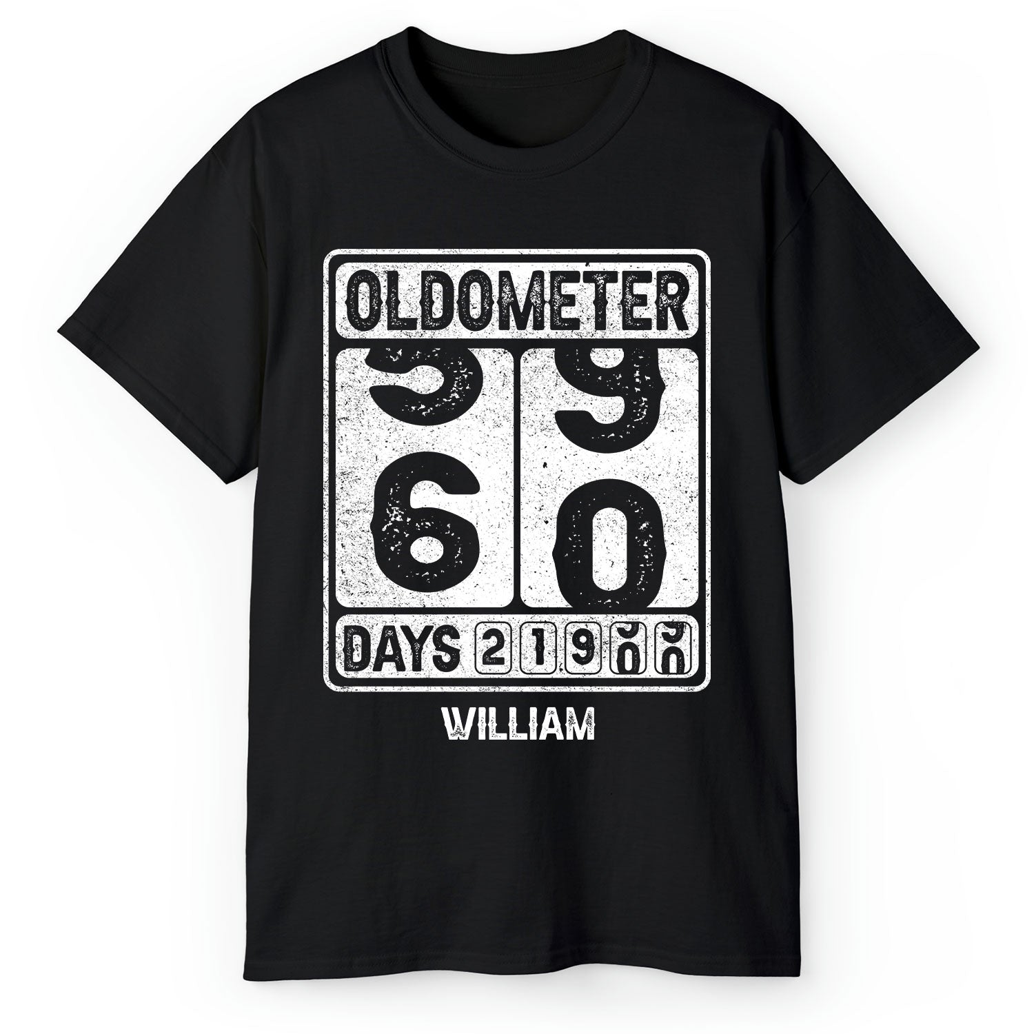 Oldometer - Personalized 60th Birthday gift For 60 Year Old - Custom Tshirt - Elizabeth Fashions