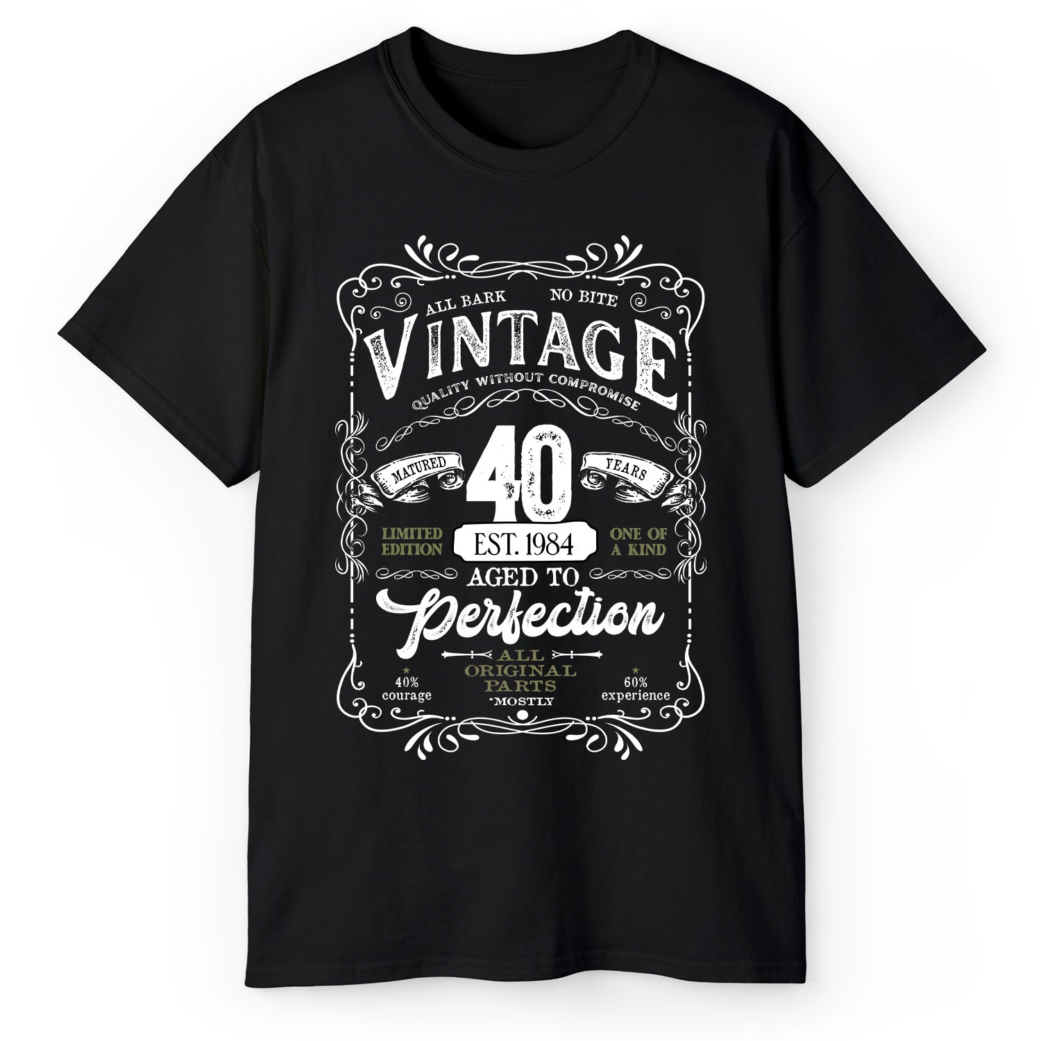 Matured 40 Years - Personalized 40th Birthday gift For 40 Year Old Men - Custom Tshirt - Elizabeth Fashions
