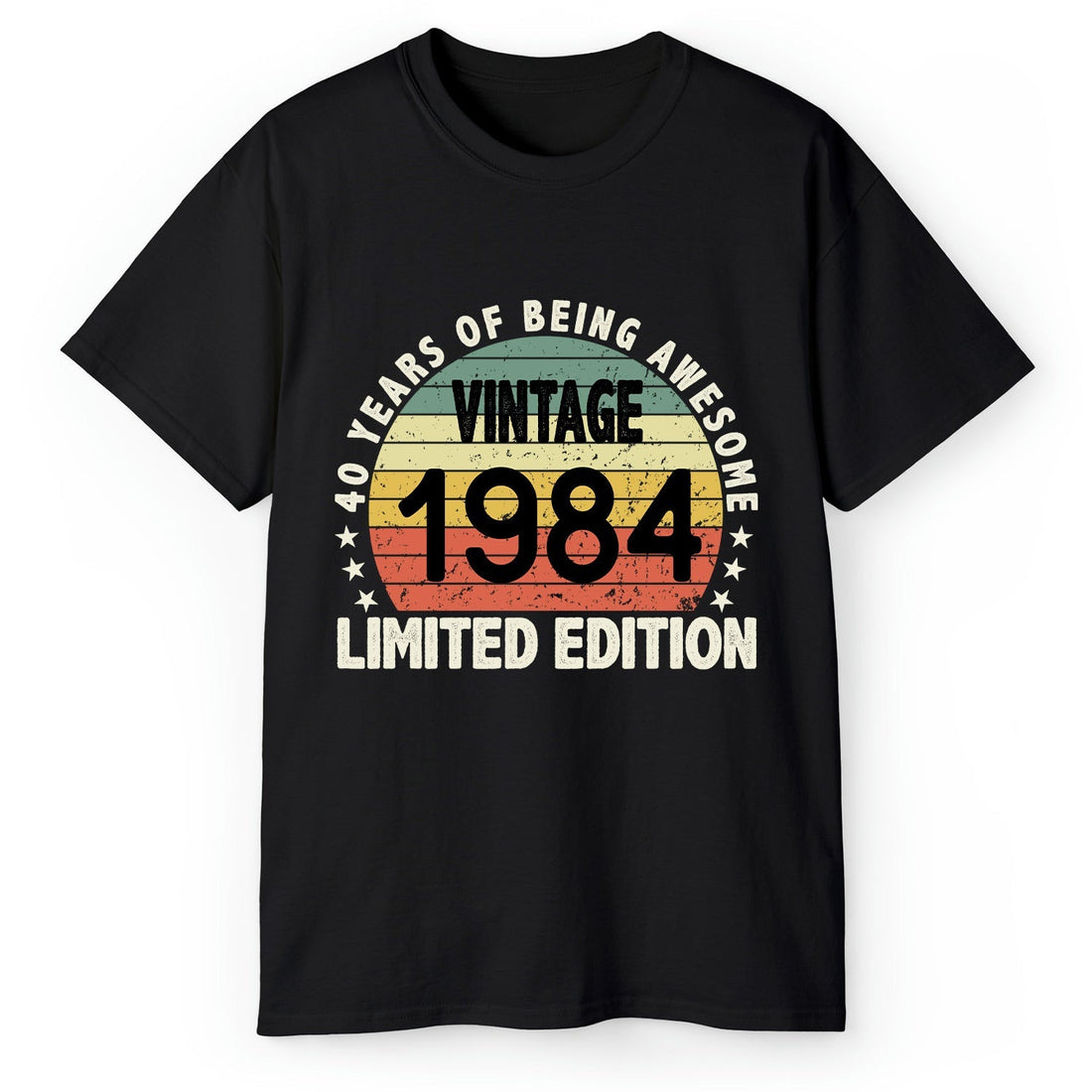 40 Years Of Being Awesome - Personalized 40th Birthday gift For 40 Year Old Men - Custom Tshirt - Elizabeth Fashions