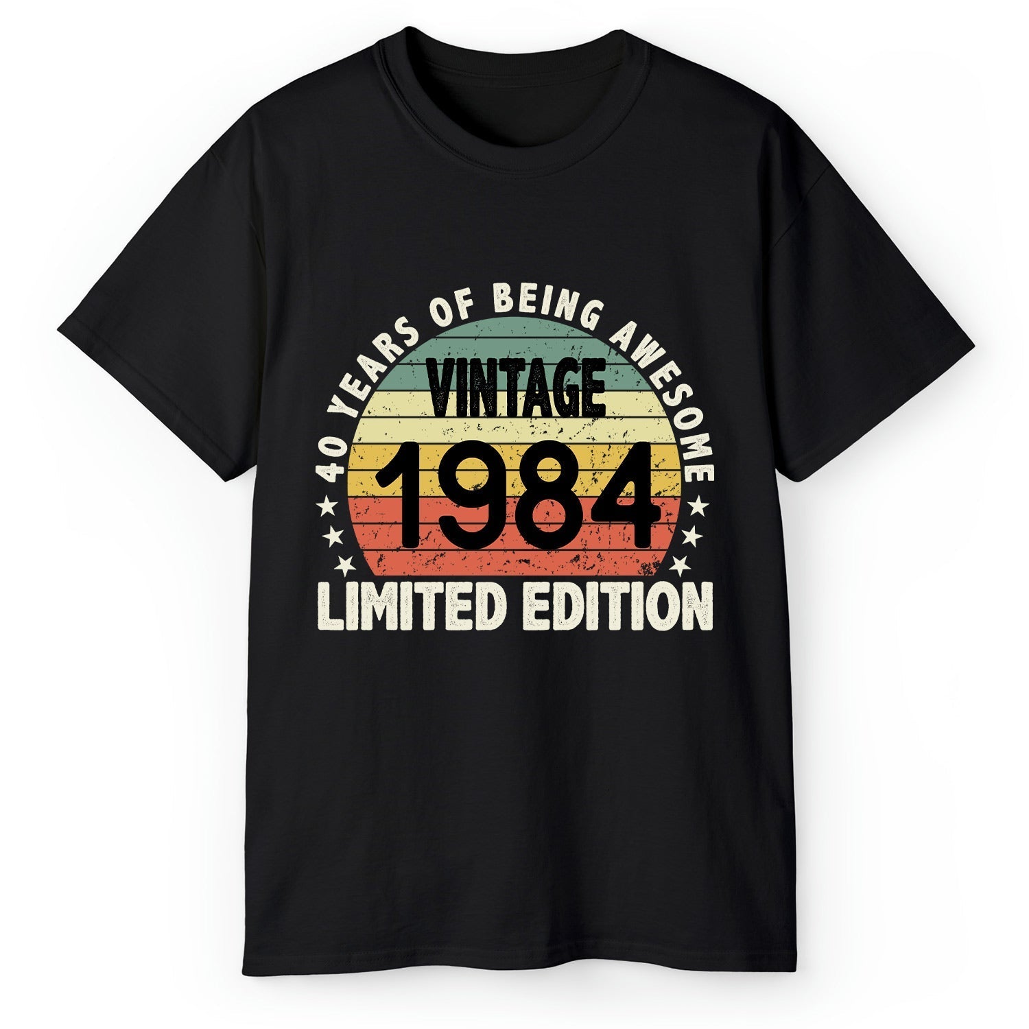 40 Years Of Being Awesome - Personalized 40th Birthday gift For 40 Year Old Men - Custom Tshirt - Elizabeth Fashions