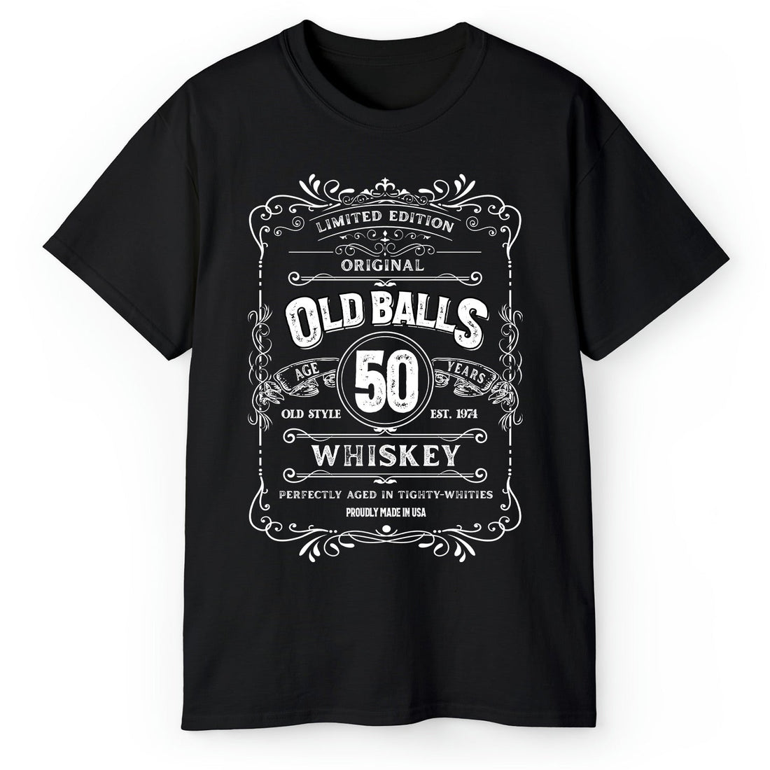 Old Balls 50 Years - Personalized 50th Birthday gift For 50 Year Old Men - Custom Tshirt - Elizabeth Fashions
