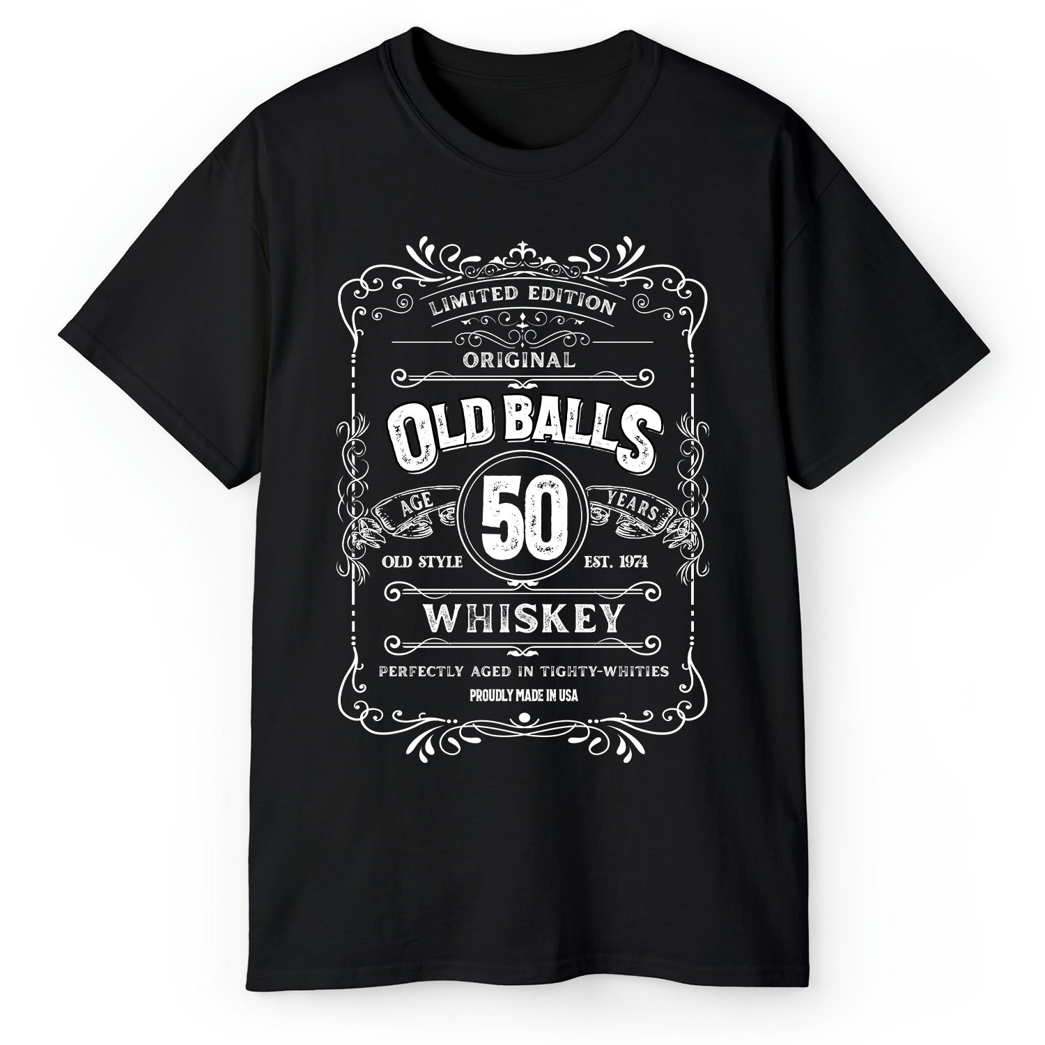 Old Balls 50 Years - Personalized 50th Birthday gift For 50 Year Old Men - Custom Tshirt - Elizabeth Fashions