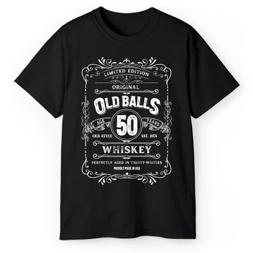 Old Balls 50 Years - Personalized 50th Birthday gift For 50 Year Old Men - Custom Tshirt - Elizabeth Fashions