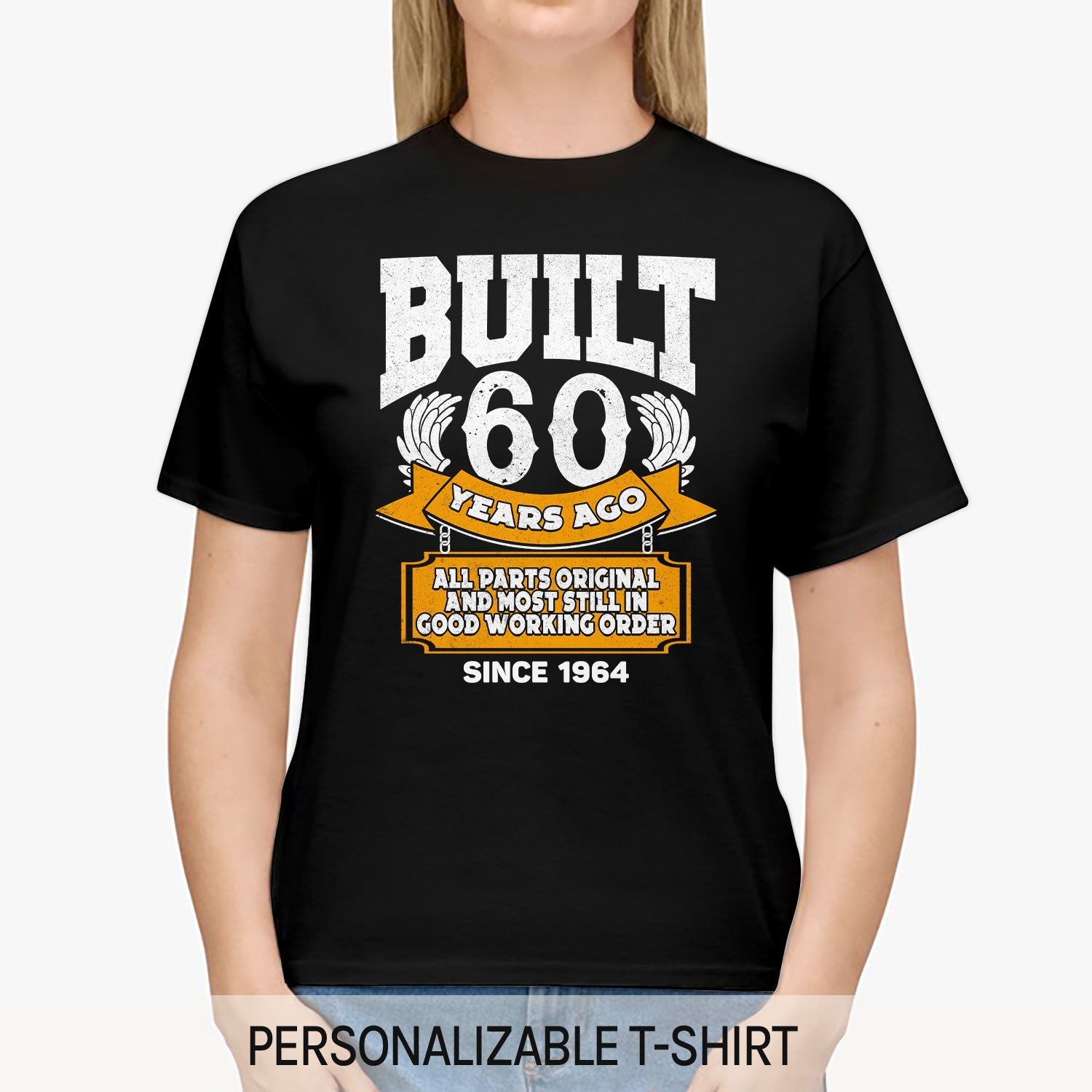 Built 60 Years Ago - Personalized 60th Birthday gift For 60 Year Old - Custom Tshirt - Elizabeth Fashions
