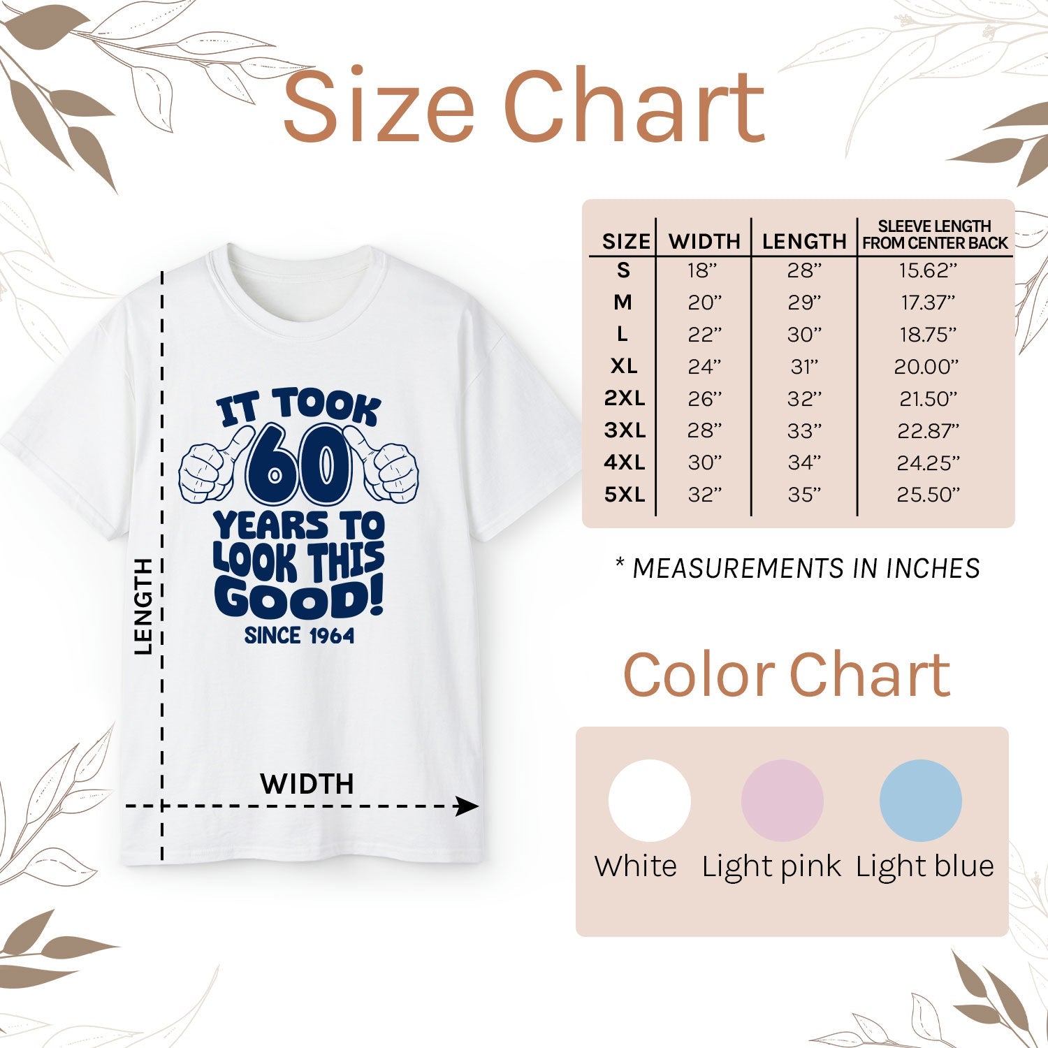 It Took 60 Years To Look This Good - Personalized 60th Birthday gift For 60 Year Old - Custom Tshirt - Elizabeth Fashions