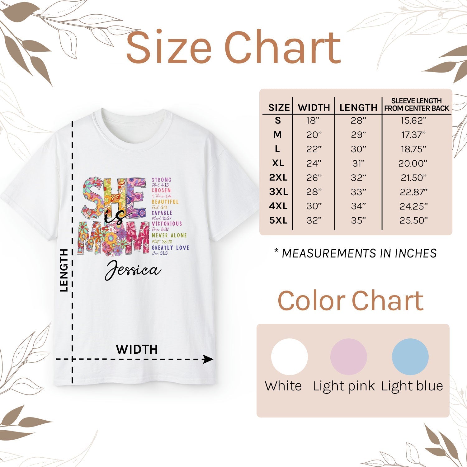 She Is Mom - Personalized gift For Christian Mom - Custom Tshirt - Elizabeth Fashions