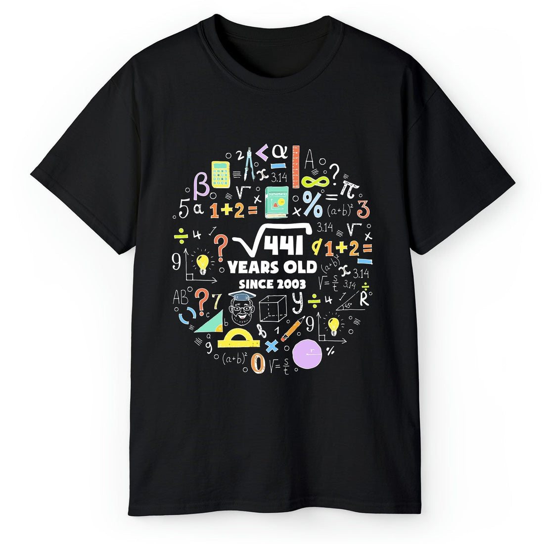 Square Root Of 441 Years Old - Personalized 21st Birthday gift For Math Lovers - Custom Tshirt - Elizabeth Fashions