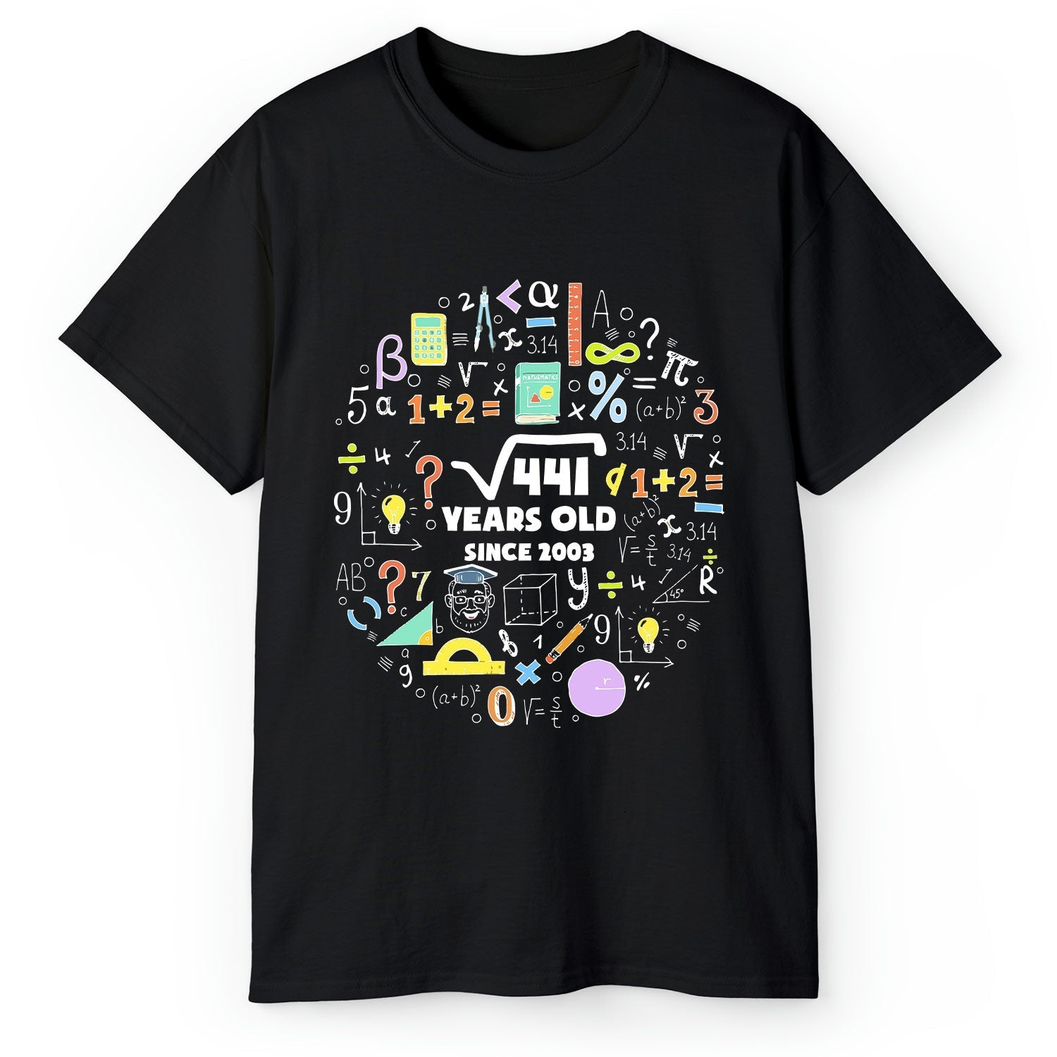 Square Root Of 441 Years Old - Personalized 21st Birthday gift For Math Lovers - Custom Tshirt - Elizabeth Fashions