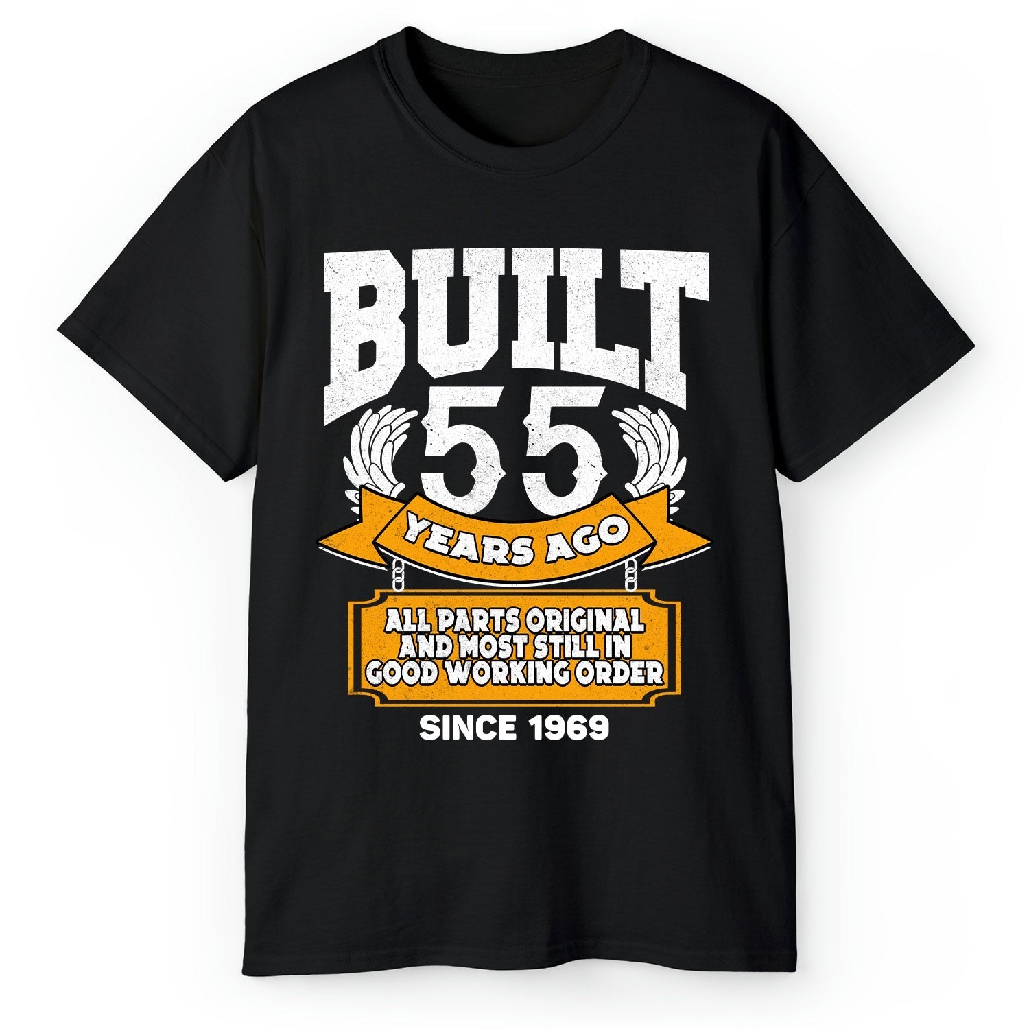 Built 55 Years Ago - Personalized 55th Birthday gift For 55 Year Old - Custom Tshirt - Elizabeth Fashions