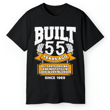Built 55 Years Ago - Personalized 55th Birthday gift For 55 Year Old - Custom Tshirt - Elizabeth Fashions