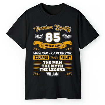 Premium Quality 85 Years - Personalized 85th Birthday gift For 85 Year Old - Custom Tshirt - Elizabeth Fashions