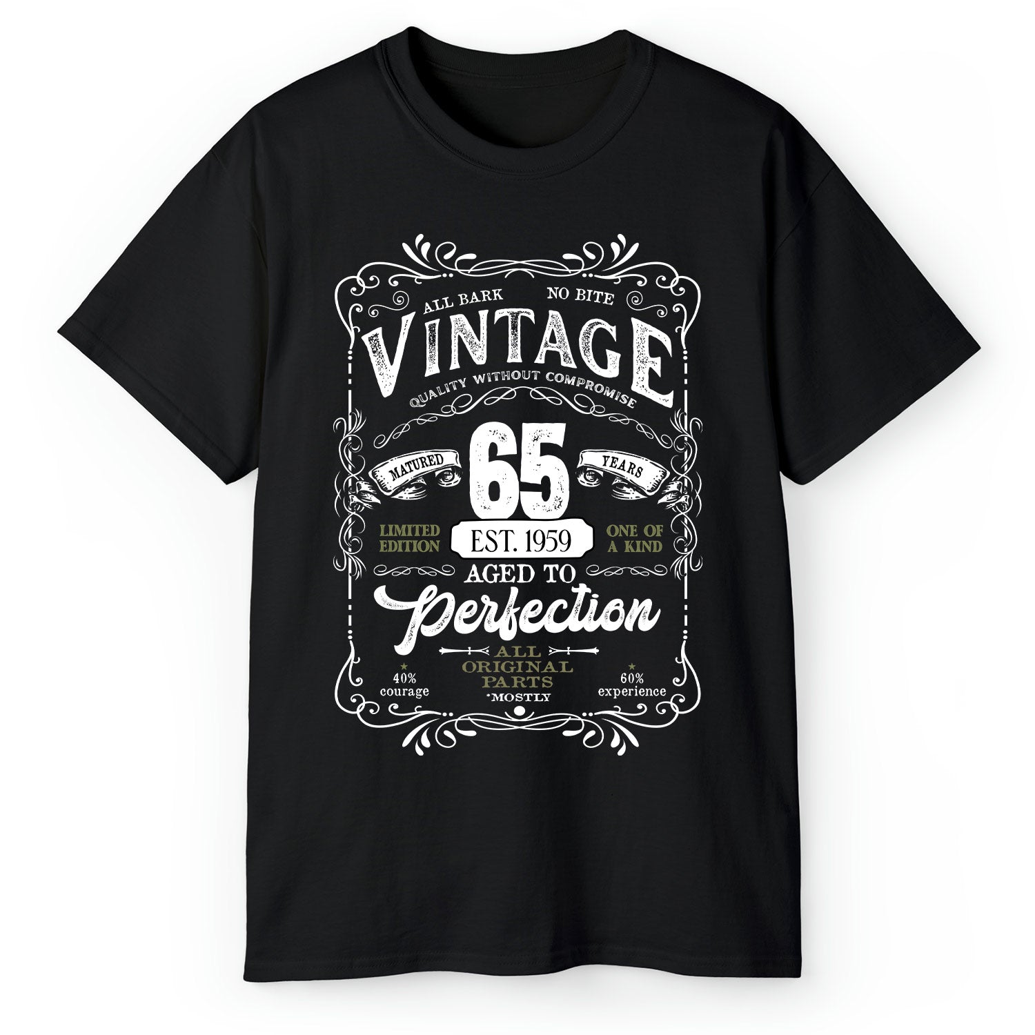 Matured 65 Years - Personalized 65th Birthday gift For 65 Year Old - Custom Tshirt - Elizabeth Fashions