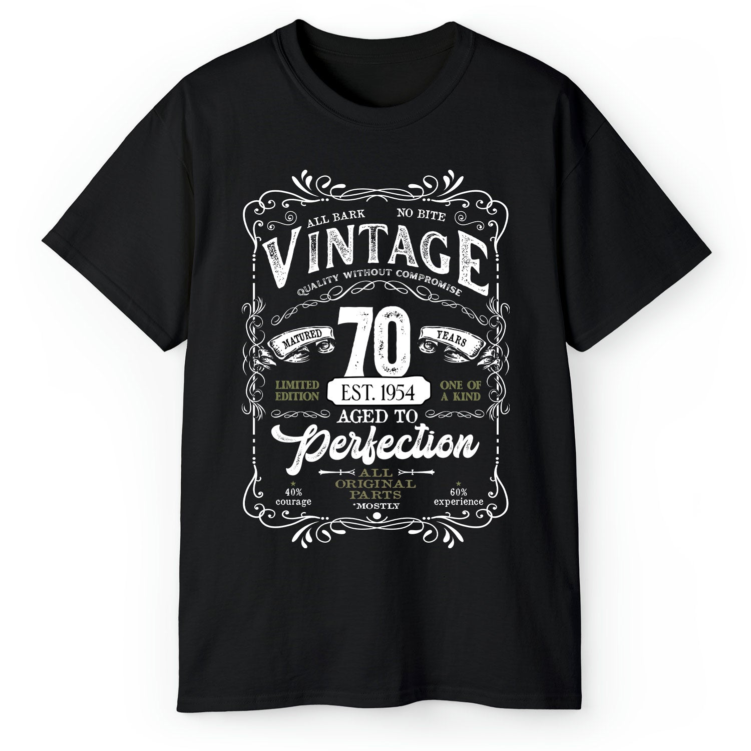 Matured 70 Years - Personalized 70th Birthday gift For 70 Year Old - Custom Tshirt - Elizabeth Fashions