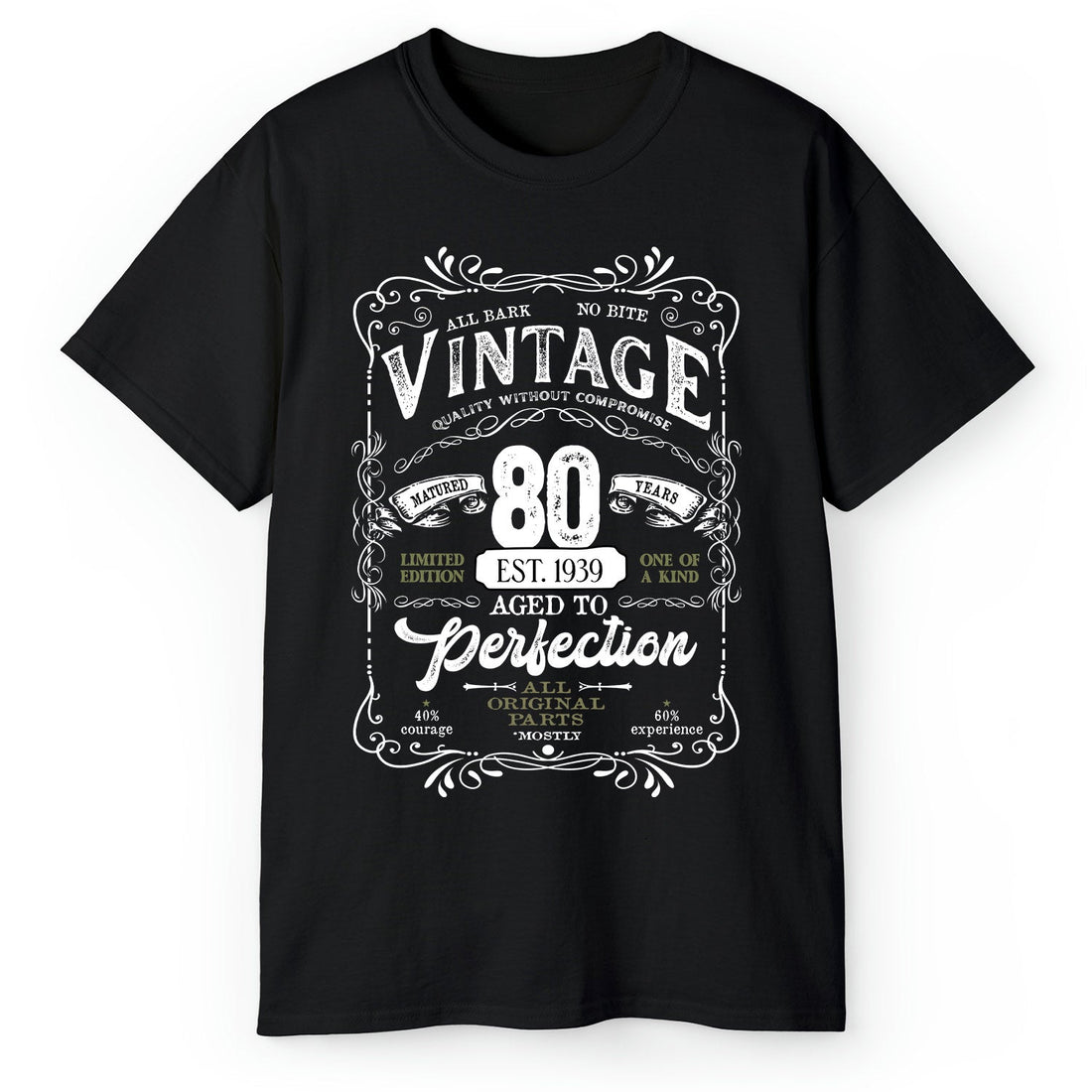 Matured 80 Years - Personalized 80th Birthday gift For 80 Year Old - Custom Tshirt - Elizabeth Fashions
