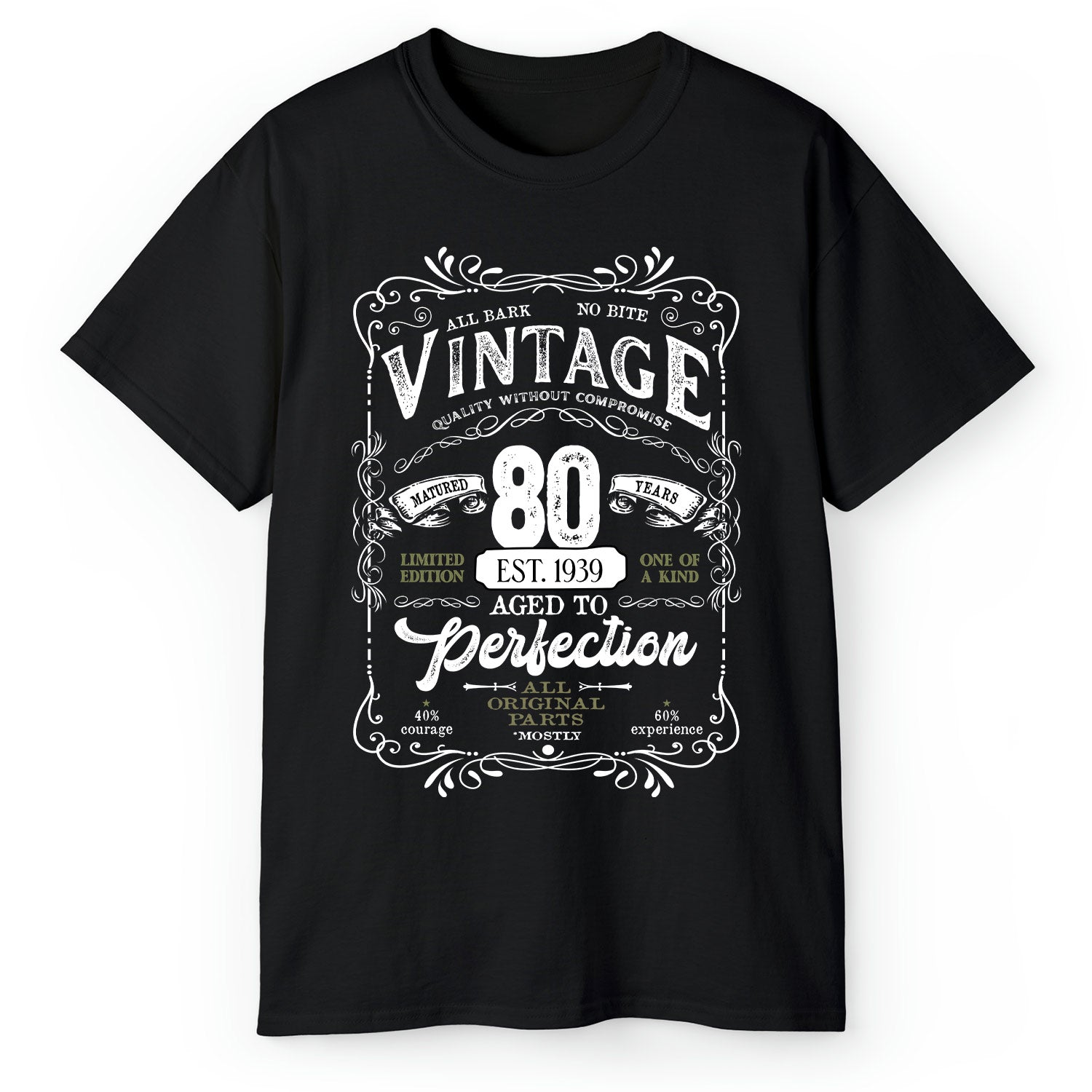 Matured 80 Years - Personalized 80th Birthday gift For 80 Year Old - Custom Tshirt - Elizabeth Fashions