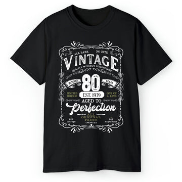 Matured 80 Years - Personalized 80th Birthday gift For 80 Year Old - Custom Tshirt - Elizabeth Fashions