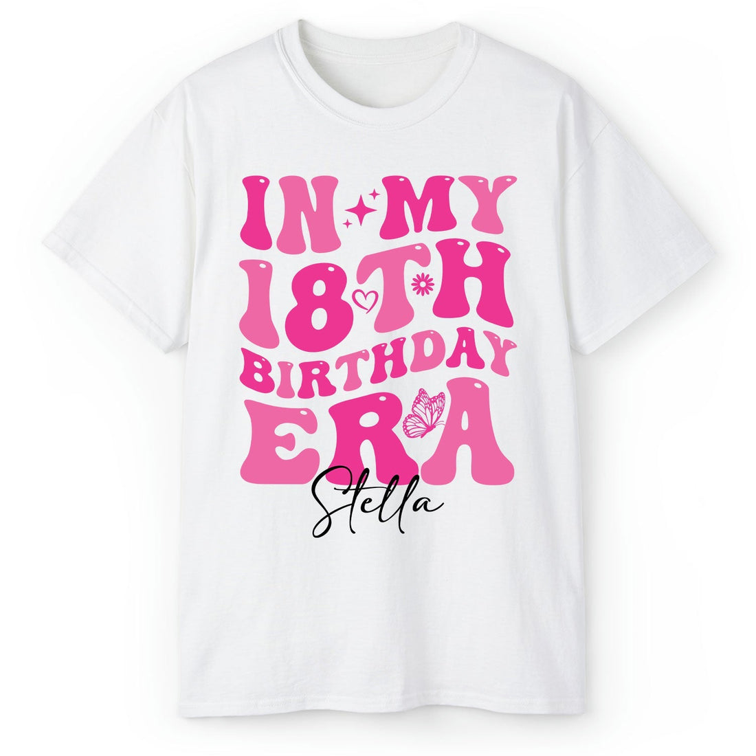 In My 18th Birthday Era - Personalized 18th Birthday gift For 18 Year Old Girl - Custom Tshirt - Elizabeth Fashions