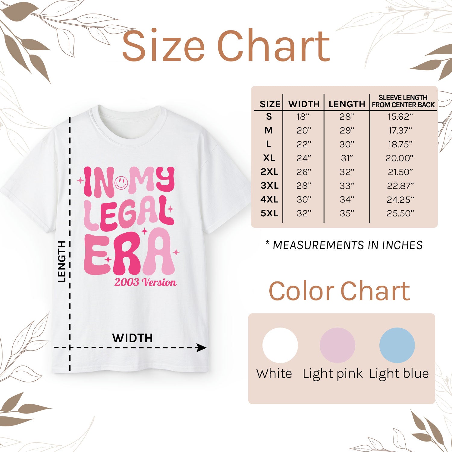 In My Legal Era - Personalized 21st Birthday gift For 21 Year Old - Custom Tshirt - Elizabeth Fashions