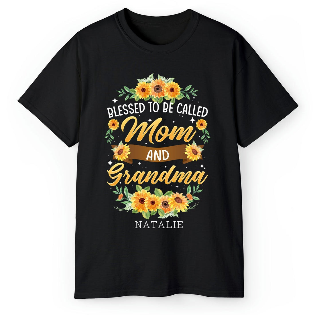 Blessed To Be Called Mom And Grandma - Personalized gift For Grandma - Custom Tshirt - Elizabeth Fashions