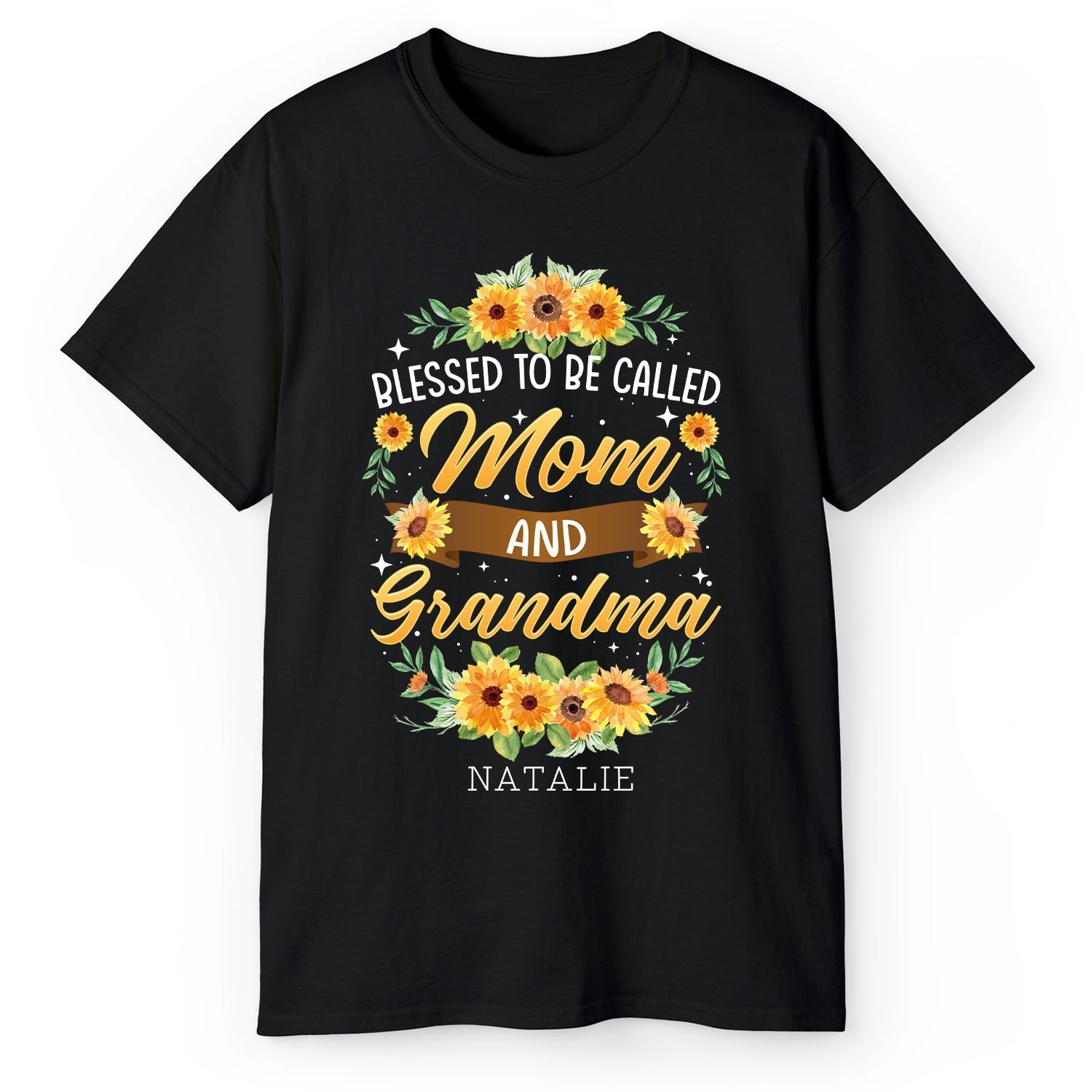 Blessed To Be Called Mom And Grandma - Personalized gift For Grandma - Custom Tshirt - Elizabeth Fashions