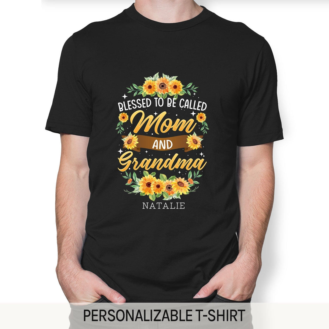 Blessed To Be Called Mom And Grandma - Personalized gift For Grandma - Custom Tshirt - Elizabeth Fashions