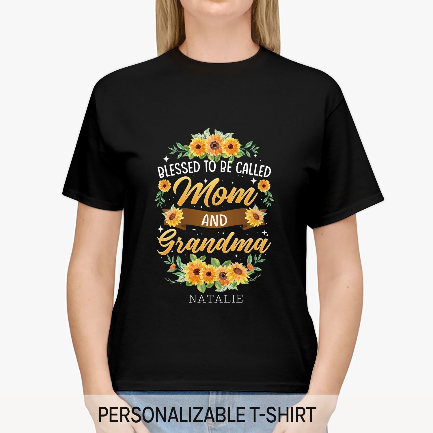 Blessed To Be Called Mom And Grandma - Personalized gift For Grandma - Custom Tshirt - Elizabeth Fashions
