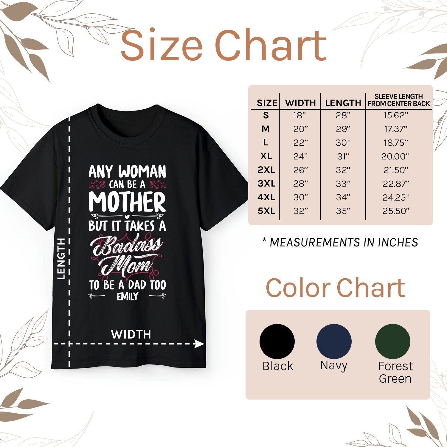 It Takes A Badass Mom To Be A Dad Too - Personalized gift For Single Mom - Custom Tshirt - Elizabeth Fashions