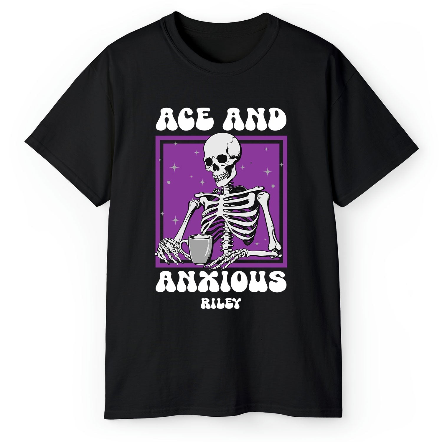 Ace And Anxious - Personalized gift For Asexual - Custom Tshirt - Elizabeth Fashions