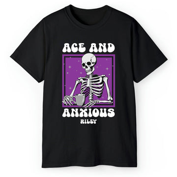 Ace And Anxious - Personalized gift For Asexual - Custom Tshirt - Elizabeth Fashions