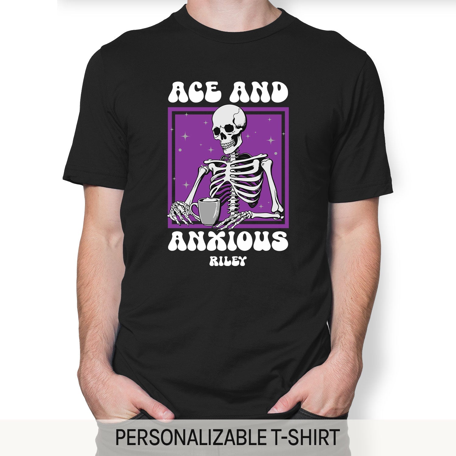 Ace And Anxious - Personalized gift For Asexual - Custom Tshirt - Elizabeth Fashions