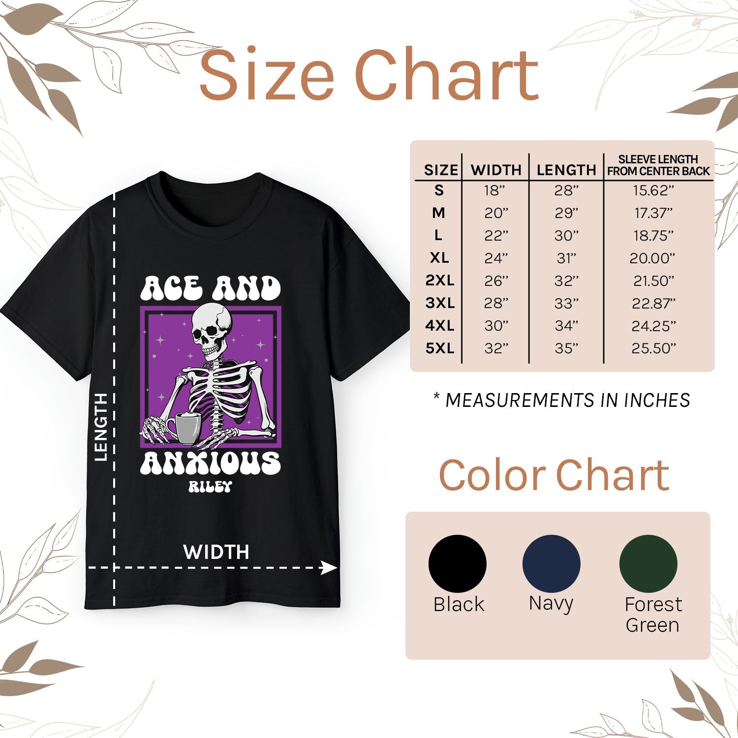 Ace And Anxious - Personalized gift For Asexual - Custom Tshirt - Elizabeth Fashions