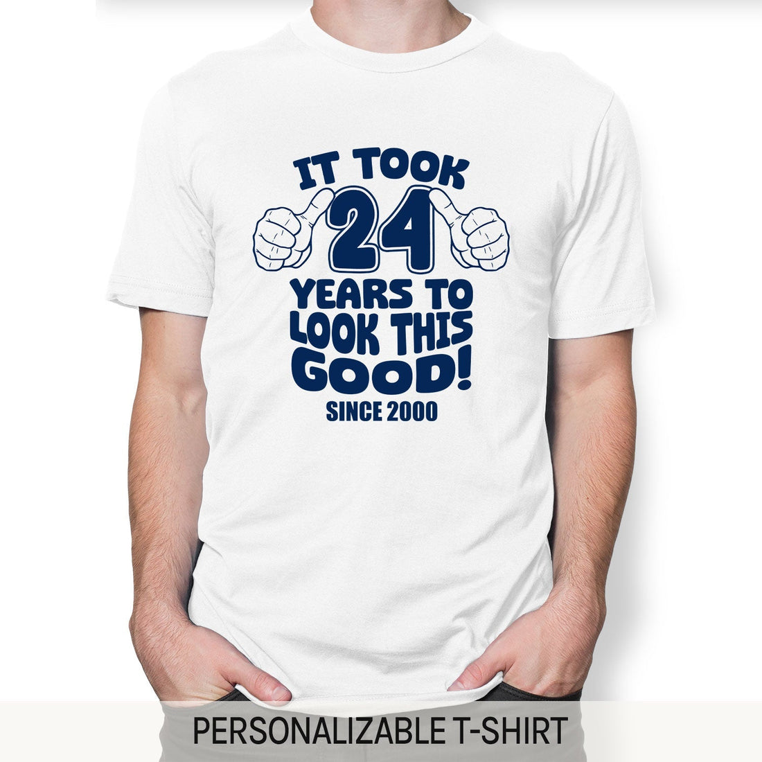 It Took 24 Years To Look This Good - Personalized 24th Birthday gift For 24 Year Old - Custom Tshirt - Elizabeth Fashions