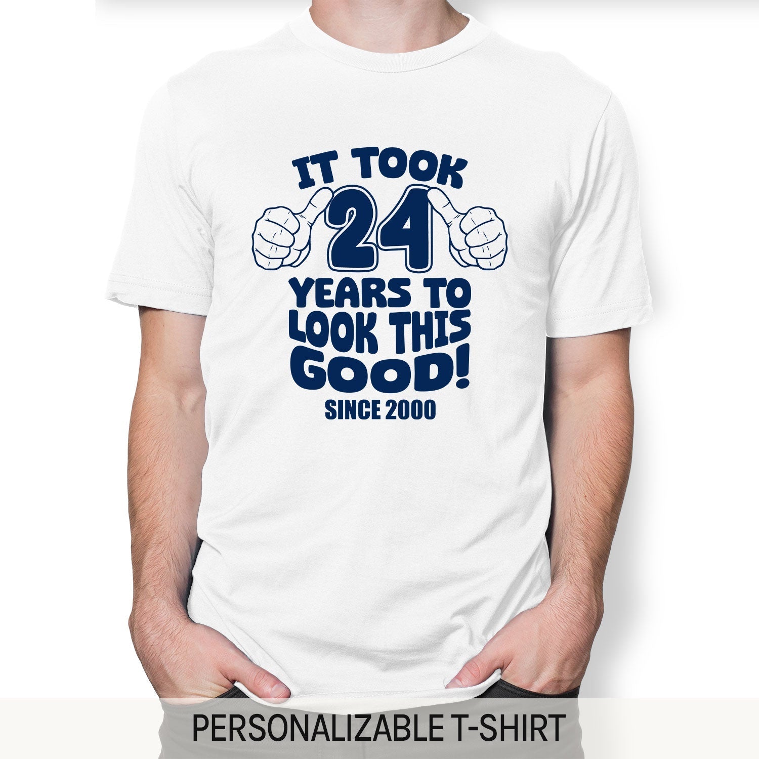 It Took 24 Years To Look This Good - Personalized 24th Birthday gift For 24 Year Old - Custom Tshirt - Elizabeth Fashions
