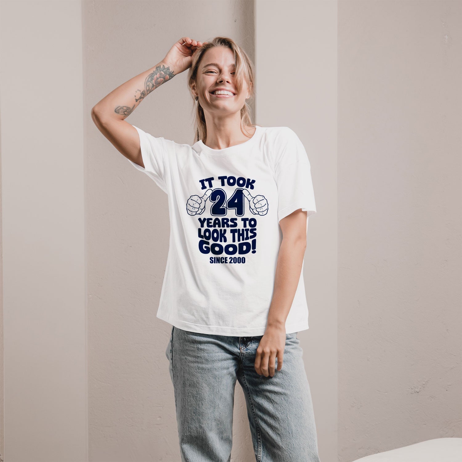 It Took 24 Years To Look This Good - Personalized 24th Birthday gift For 24 Year Old - Custom Tshirt - Elizabeth Fashions