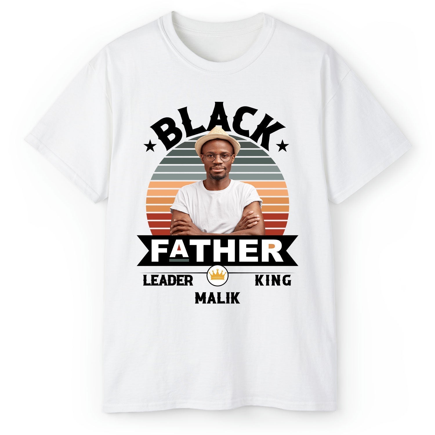Black Father - Personalized gift For Black Dad - Custom Tshirt - Elizabeth Fashions