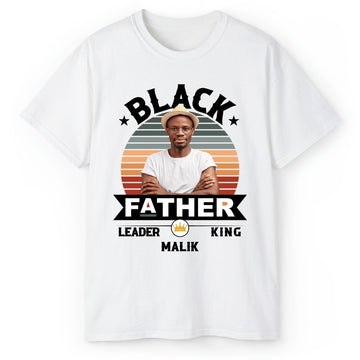 Black Father - Personalized gift For Black Dad - Custom Tshirt - Elizabeth Fashions