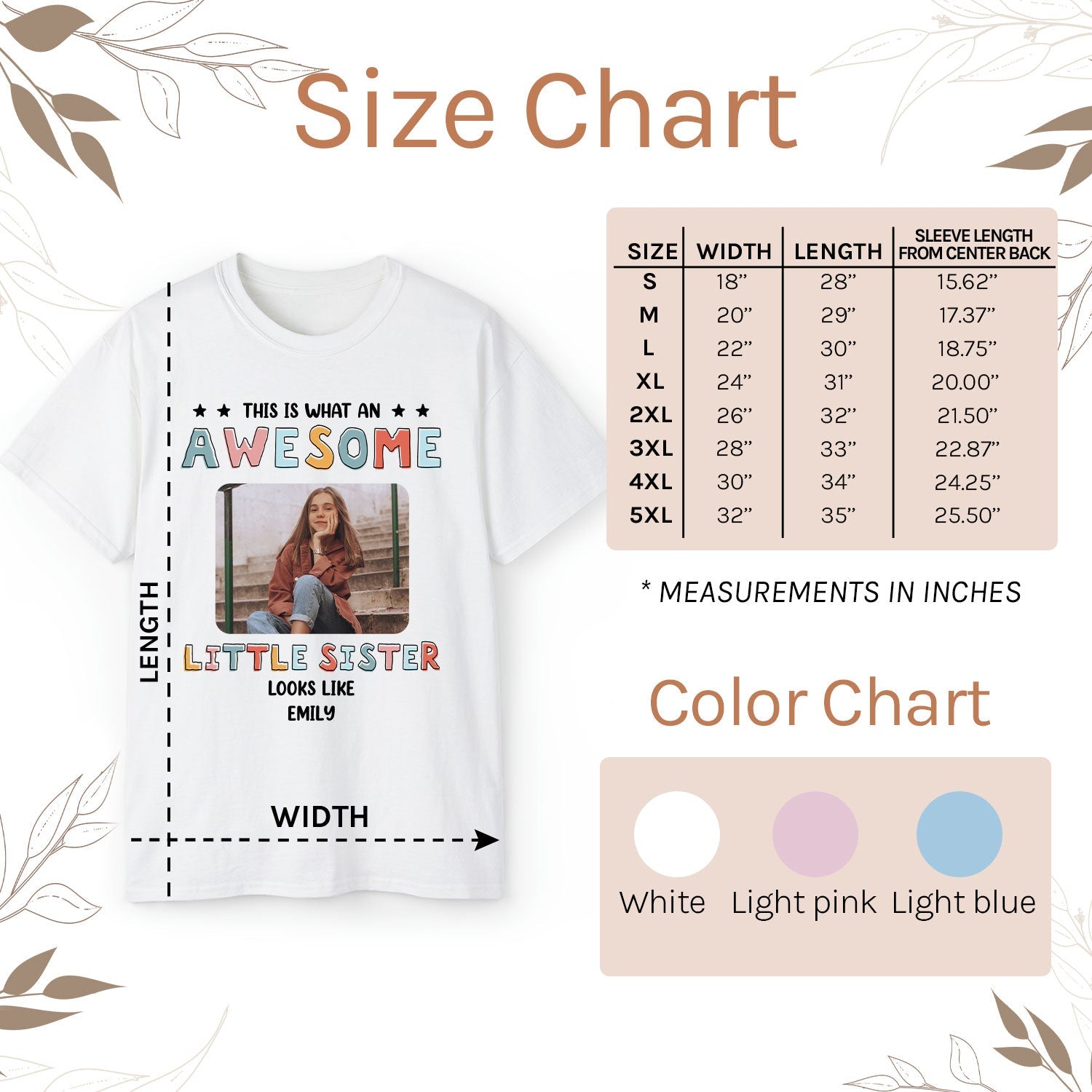 This Is What An Awesome Little Sister Looks Like - Personalized gift For Little Sister - Custom Tshirt - Elizabeth Fashions