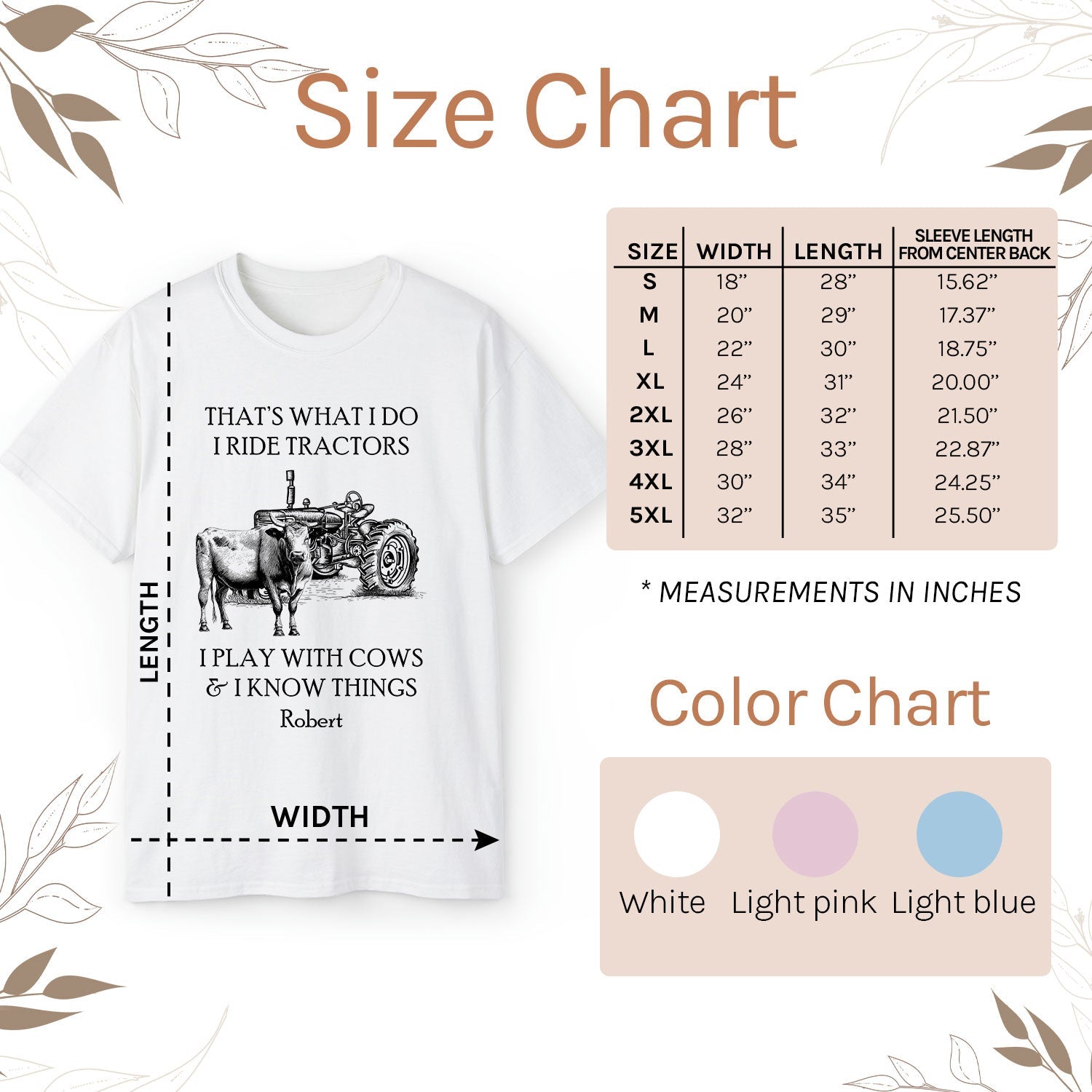 I Ride Tractors I Play With Cows And I Know Things - Personalized gift For Farmer - Custom Tshirt - Elizabeth Fashions