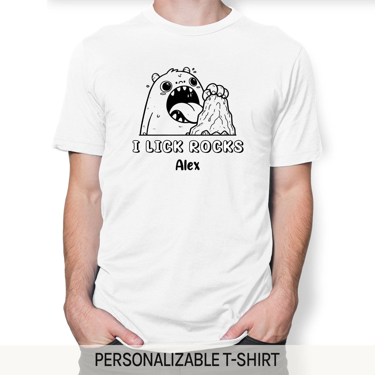 I Lick Rocks - Personalized gift For Geologist - Custom Tshirt - Elizabeth Fashions