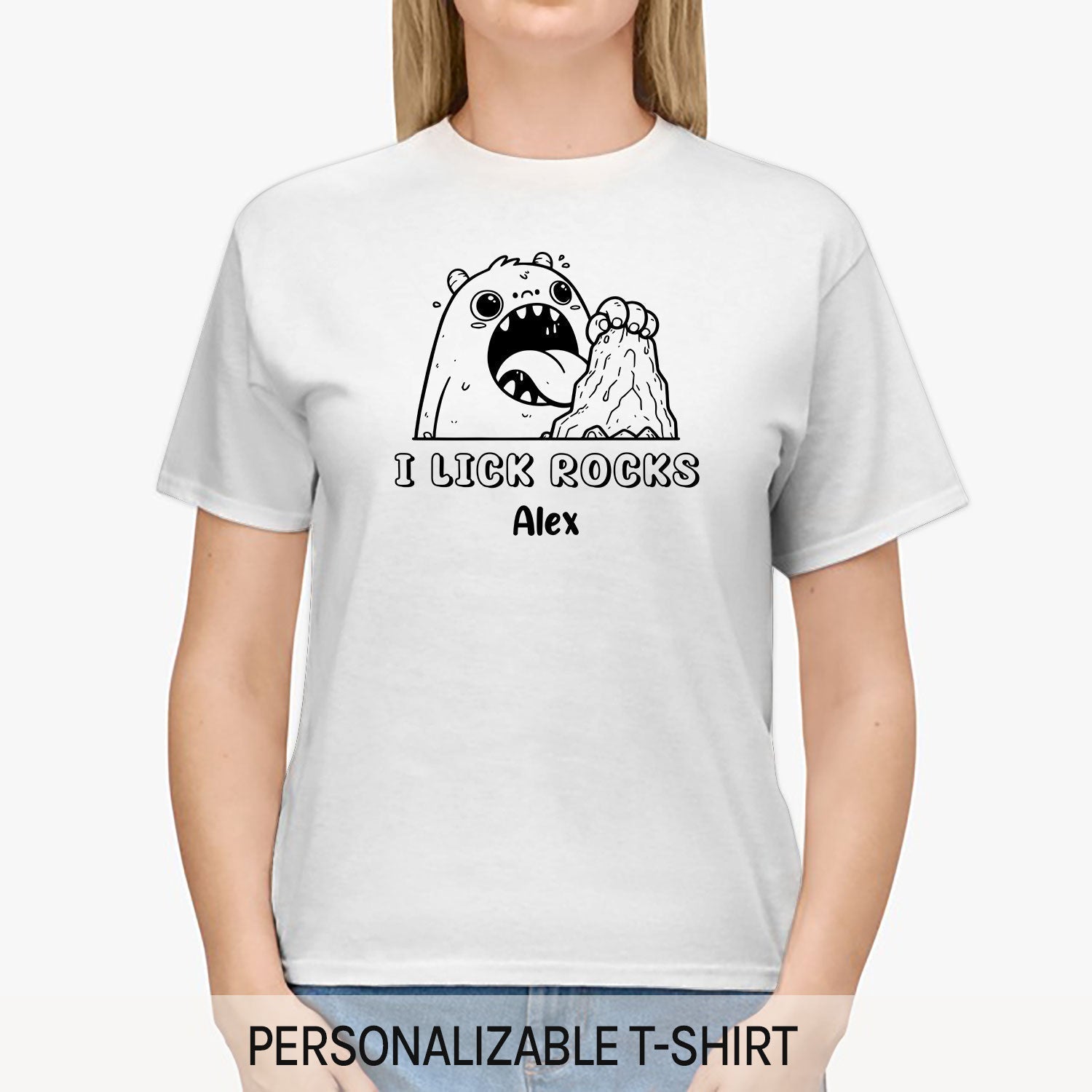 I Lick Rocks - Personalized gift For Geologist - Custom Tshirt - Elizabeth Fashions