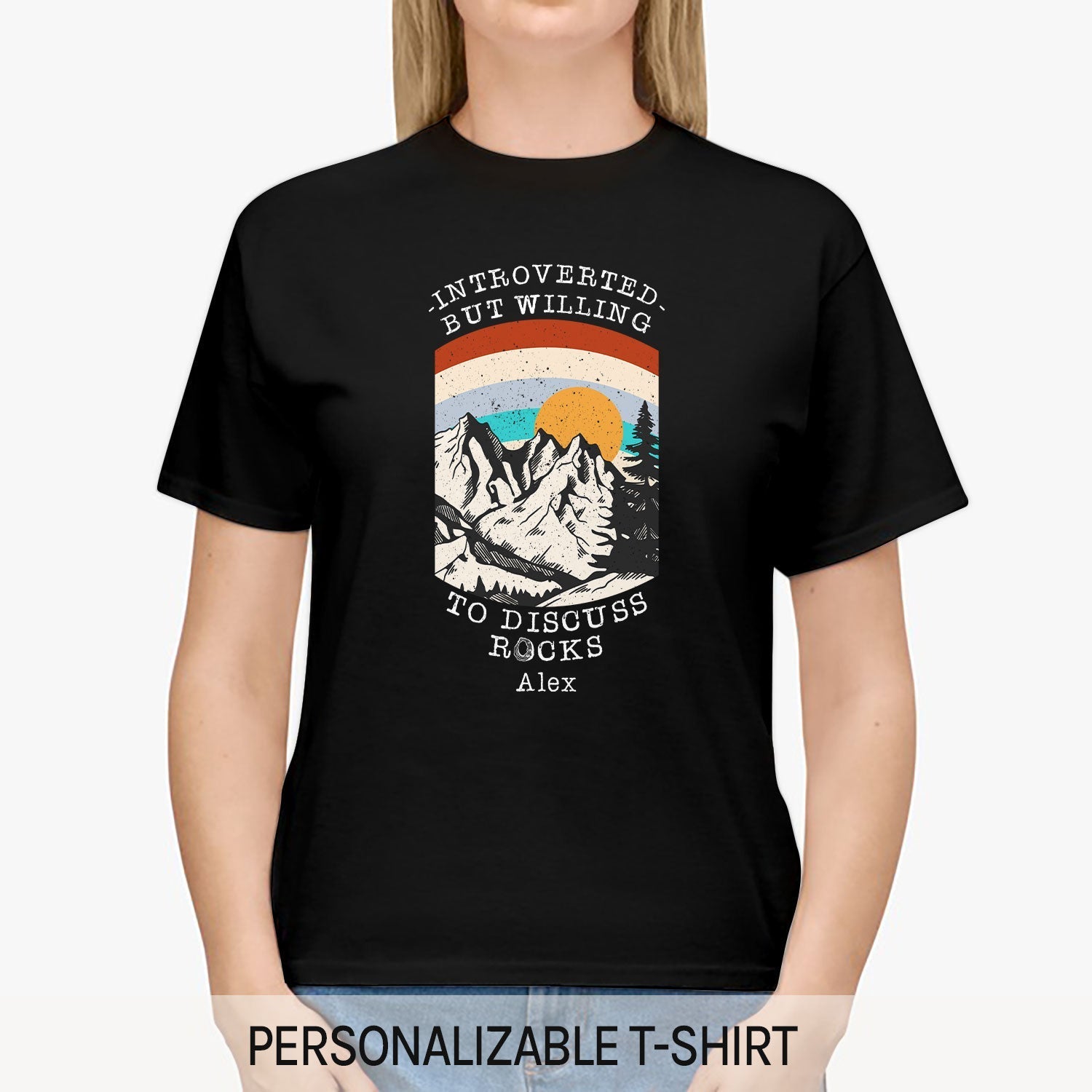 Introverted But Willing To Discuss Rocks - Personalized gift For Geologist - Custom Tshirt - Elizabeth Fashions